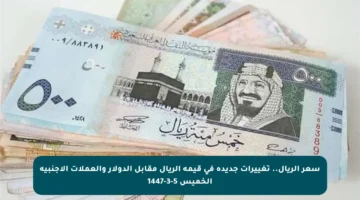 سعر الريال.. تغييرات جديدة في قيمة الريال مقابل الدولار والعملات الأجنبية الخميس 5-3-1447
